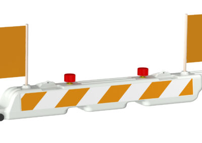 White Airport Barricade Side Angle